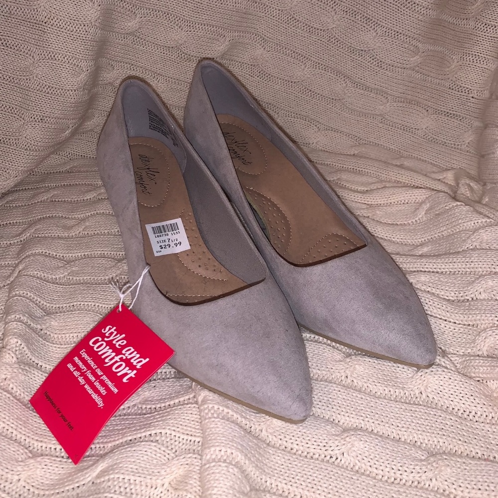 Faux suede 2” comfort heels